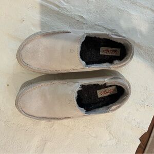 OluKai Nohea Cozy Beige Slip-On Shoes
